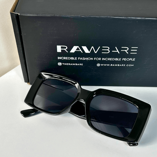 Black Oversized Square Sunglasses - RawBare