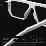 White Oversized Retro Sunglasses - RawBare