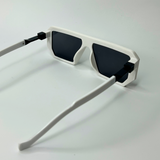 Oversized Retro Sunglasses - White