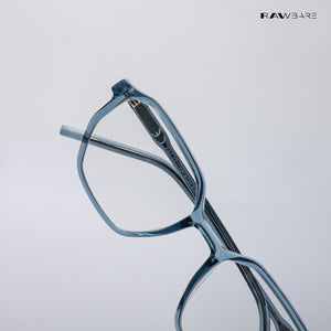 Tawi Gaze - Ocean Blue Cut Angular Hexagon Sunglasses - RB2608