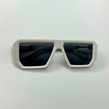 Oversized Retro Sunglasses - White
