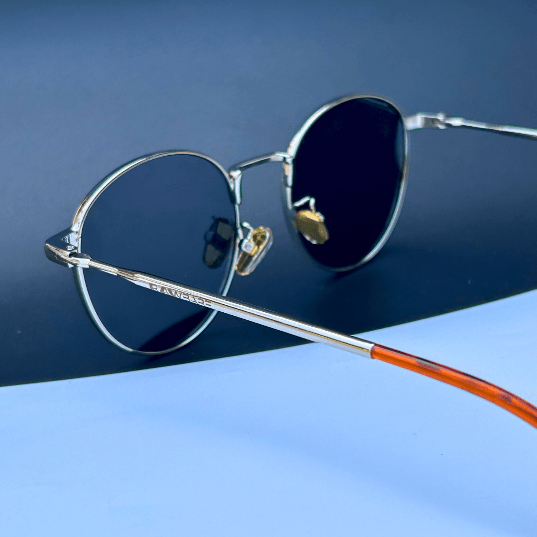 Classic Metal Sunglasses- Silver Black - RawBare