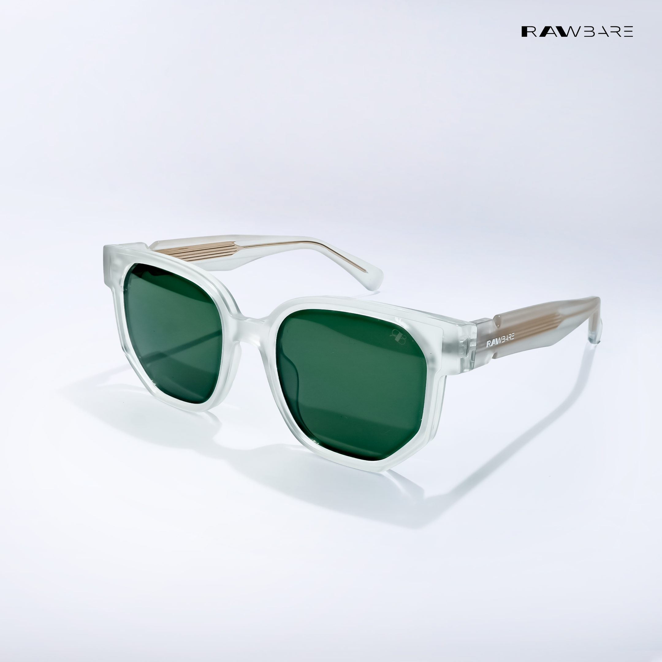 Lucen - Clear Greenline Square Sunglasses - RB2734
