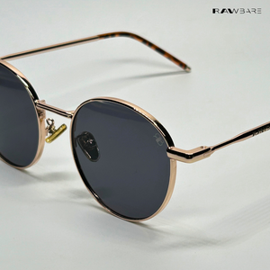Classic Metal - Black Gold Round Sunglasses - RB2476