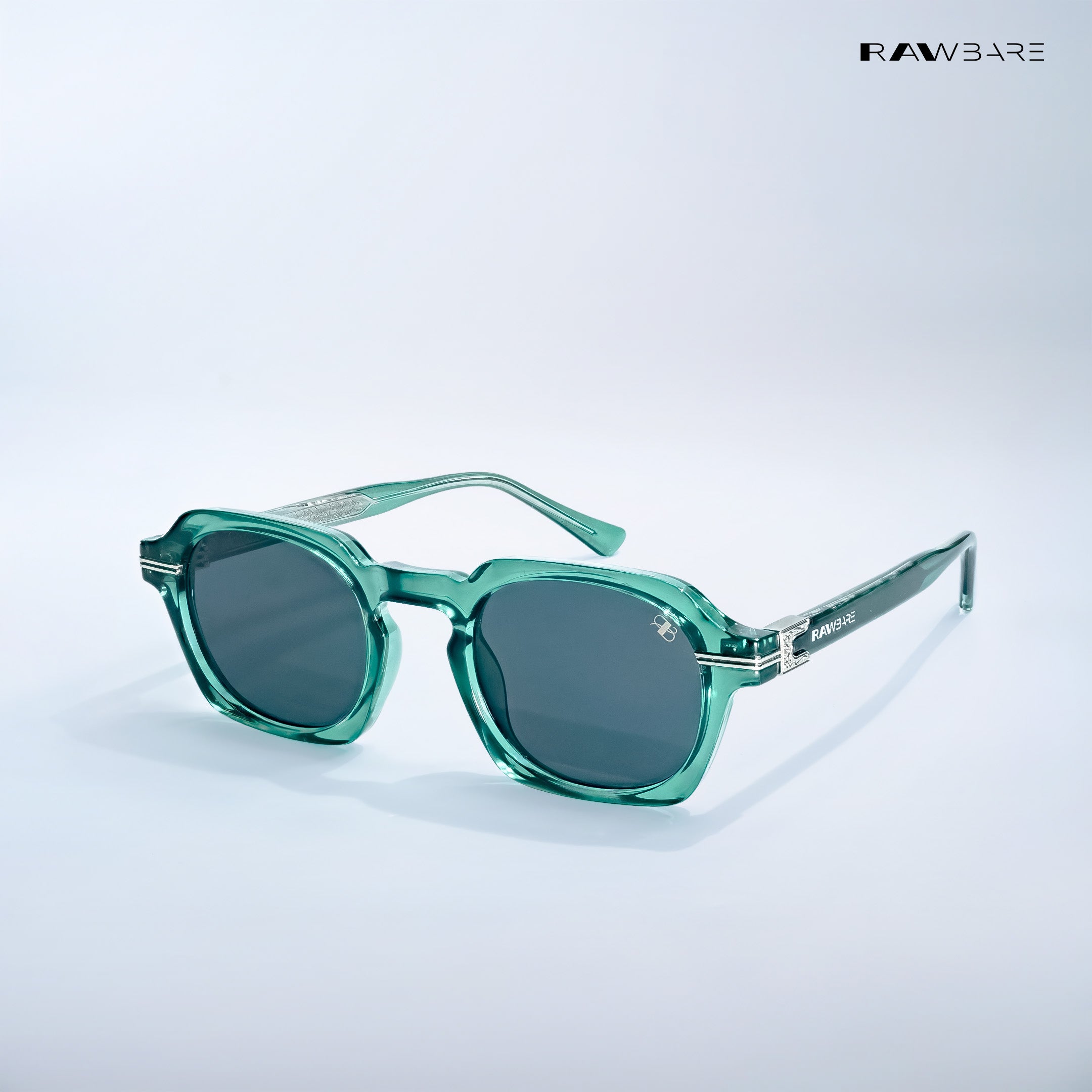 Leh Lucent - Cyber Green Square Sunglasses - RB2646