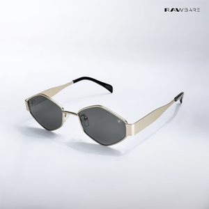 Astral Edge - Silver Black Hexagon Sunglasses - RB2628