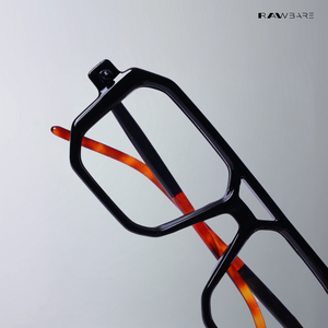 Poly - Holo Black Blue Cut Square Sunglasses - RB2655