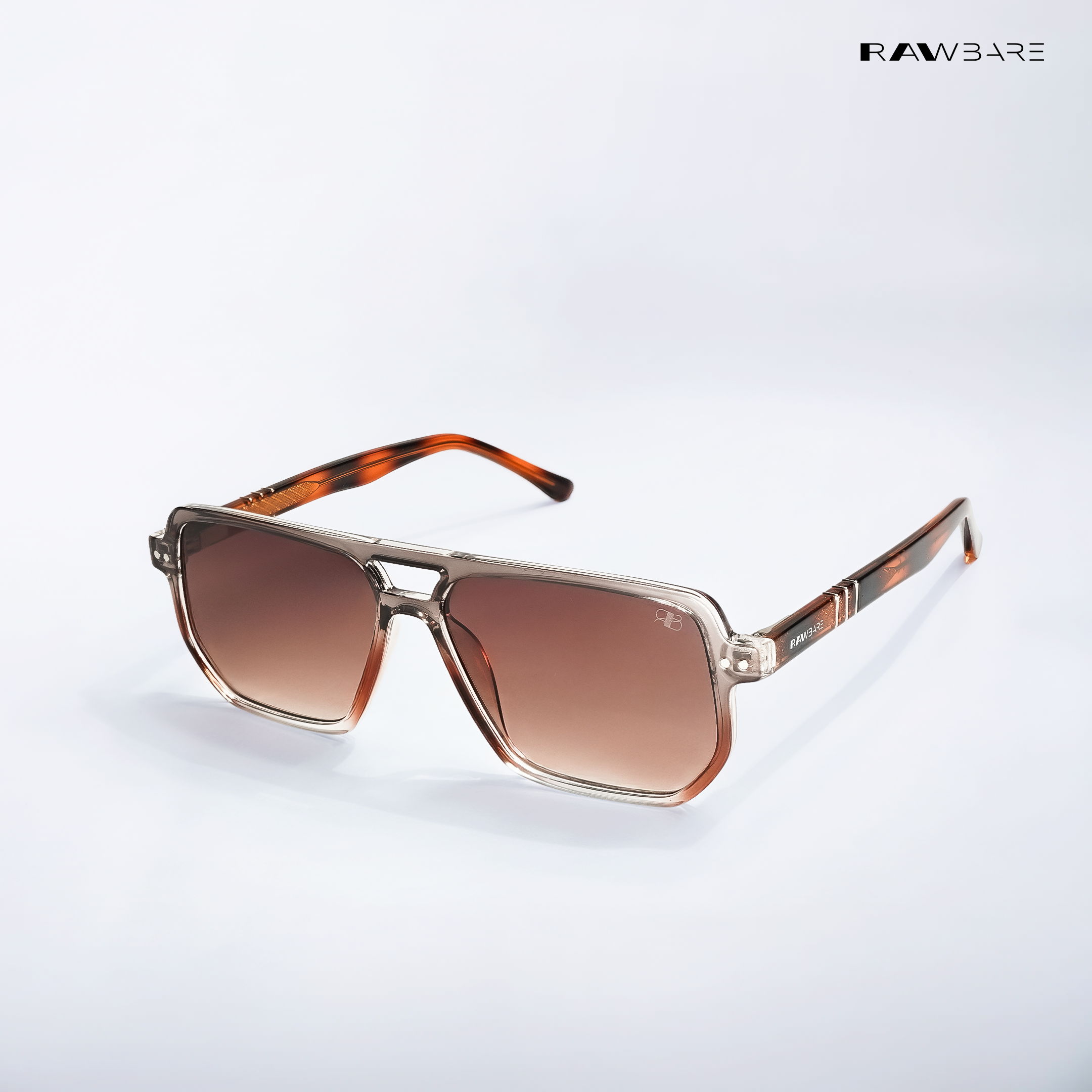 Amritsar Aura - Rust Ray Geometric Aviator Sunglasses - RB2589