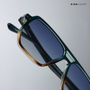 Amritsar Aura - Honey Fade Geometric Aviator Sunglasses - RB2587