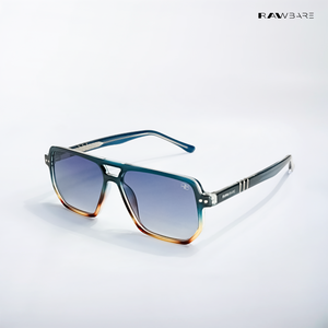 Amritsar Aura - Honey Fade Geometric Aviator Sunglasses - RB2587