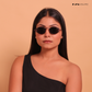 Jaisalmer Glow - Cherry Coal Polarized Oval Sunglasses - RB2664