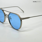 Round Luxe - Blue Silver Round Sunglasses - RB2503
