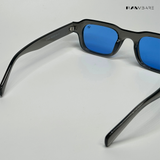 Lilrecta - Grey Blue Rectangle Sunglasses - RB2525