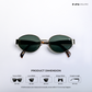 Lunar - Green Gold Oval Sunglasses - RB2431