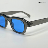 Lilrecta - Grey Blue Rectangle Sunglasses - RB2525