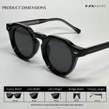 Groove Shades - All Black Round Sunglasses - RB2538