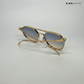 Round Luxe - Blue Gold Round Sunglasses - RB2499