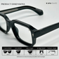 Angular Aura - Black Blue Cut Rectangle Sunglasses - RB2451