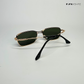Retro Rim - Green Gold Rectangle Sunglasses - RB2505