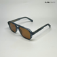 Glare - Denim Walnut Rectangle Sunglasses - RB2325