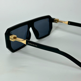 Oversized Retro Sunglasses - All Black
