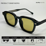 Vortex Shades - Yellow Black Square Sunglasses - RB2537