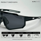 Turbo Tint - All Black Polarized Wrap Around Sunglasses - RB2442