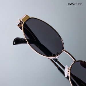 Lunar - Black Gold Oval Sunglasses - RB2430
