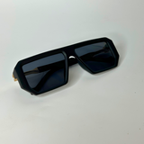 Oversized Retro Sunglasses - All Black