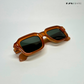 Angular Aura - Maple Polarized Rectangle Sunglasses- RB2450