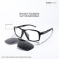 MagShift - Stealth Clip-On Square Sunglasses - RB2836