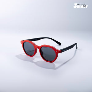 Mini Maven - Poppy Red Kids Polarized Wayfarer Sunglasses - RBK2501