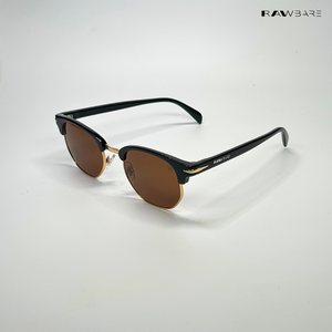 Delhi Daze - Burnt Luxe Clubmaster Half Rim Sunglasses - RB2559