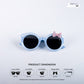 Sparkle Sprint - Blue Kids Polarized Cateye Sunglasses - RBK2517