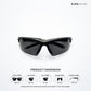 StrideX - Slate Polarized Wrap Around Sunglasses - RB2825