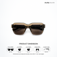 Hubli Duskline - Sand Smoke Square Sunglasses - RB2805