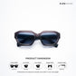 Ujjain Core - Storm Blue Square Sunglasses - RB2813