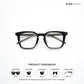Quadra - Core Black Square Bluecut Eyewear - RB2839