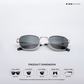 Metal Glint - Silver Black Square Sunglasses - RB2632