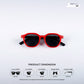 Mini Maven - Poppy Red Kids Polarized Wayfarer Sunglasses - RBK2501