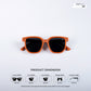 Young Monarch - Amber Crown Kids Polarized Square Sunglasses - RBK2505