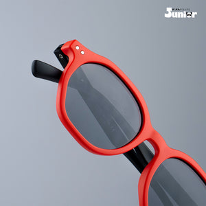 Mini Maven - Poppy Red Kids Polarized Wayfarer Sunglasses - RBK2501