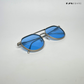Round Luxe - Blue Silver Round Sunglasses - RB2503