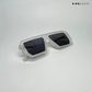 Oversized Retro - Clear Grey Square Sunglasses - RB2315