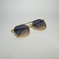 Round Luxe - Blue Gold Round Sunglasses - RB2499