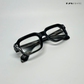 Angular Aura - Black Blue Cut Rectangle Sunglasses - RB2451