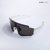 Turbo Sportline - White Black Polarized Wrap Around Sunglasses - RB2427