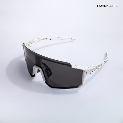 Turbo Sportline - White Black Polarized Wrap Around Sunglasses - RB2427