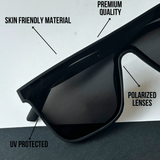 Black Wayfarer Full Rim Polarized Sunglasses - RawBare