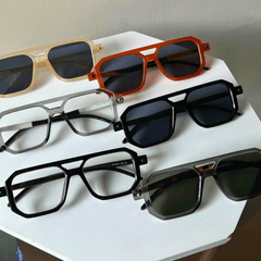 Black Poly Square Sunglasses
